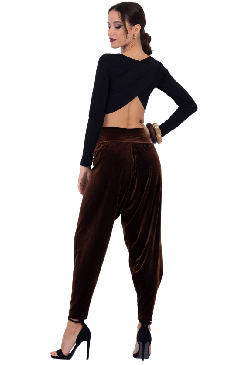 Velvet shop harem pants