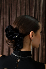 Load image into Gallery viewer, Bejeweled Velvet Scrunchie
