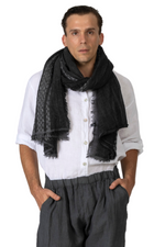 Load image into Gallery viewer, Grey Lightweight Gauze Men's Scarf