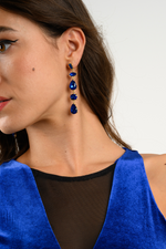 Load image into Gallery viewer, Calliope Navy Blue Tango Earrings