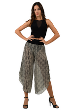 Load image into Gallery viewer, Monogram Print Asymmetric Cropped Tango Pants