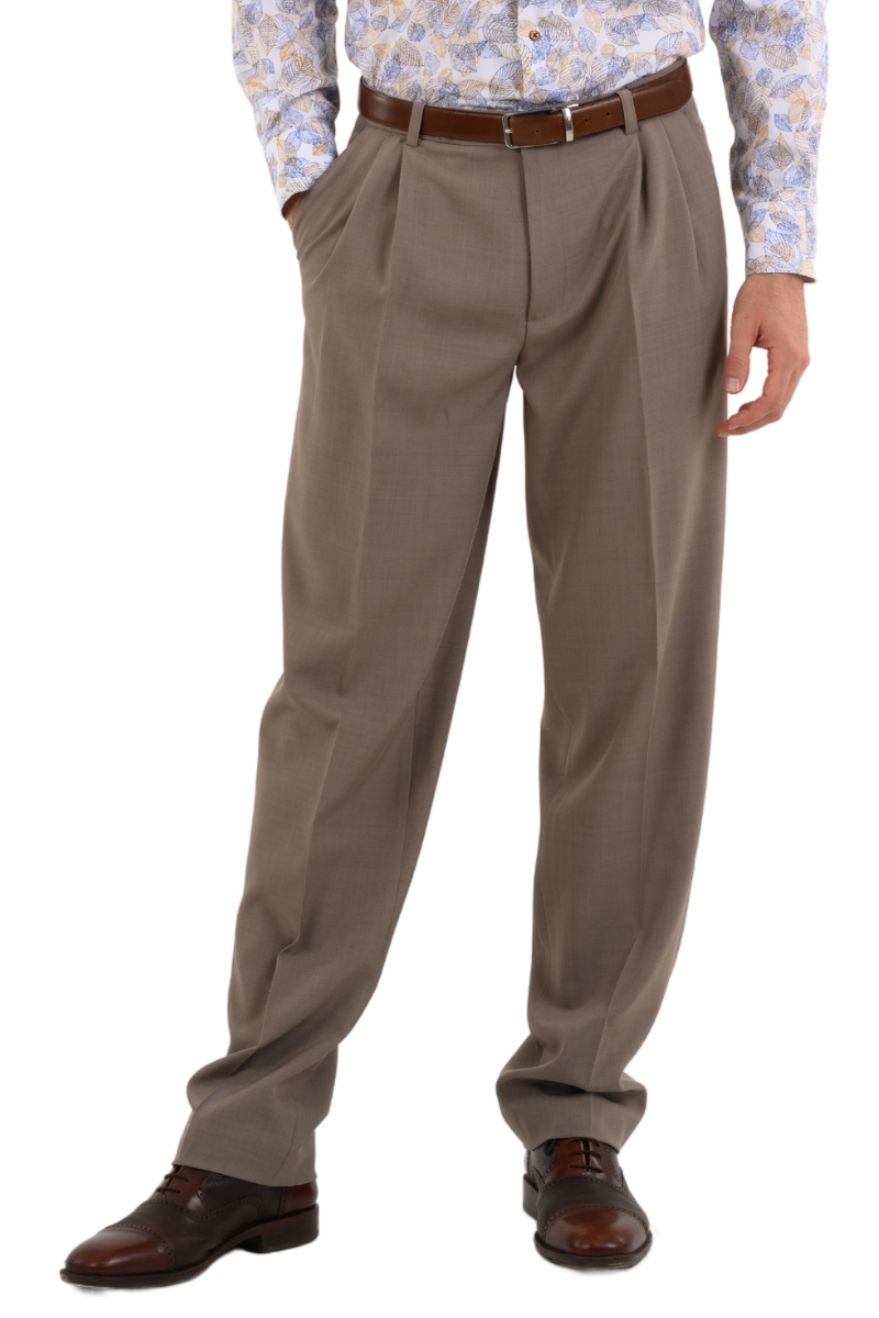 Taupe Tango Pants With Two Pleats | Men's Tango Trousers – conDiva