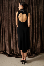 Load image into Gallery viewer, Jersey Tango Dress With Heart Cutout