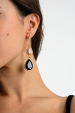 Load image into Gallery viewer, Thalia Black Gold Tango Earrings