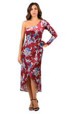 Load image into Gallery viewer, Paisley Floral Print One-Sleeve Velvet Bodysuit