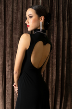 Load image into Gallery viewer, Jersey Tango Dress With Heart Cutout
