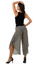 Load image into Gallery viewer, Monogram Print Asymmetric Cropped Tango Pants