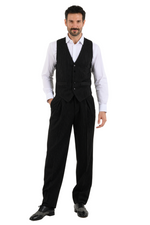 Load image into Gallery viewer, Black Pinstriped Men's Tango Vest