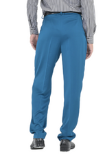 Load image into Gallery viewer, Blue Satin Men's Tango Pants With Two Pleats