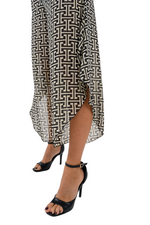 Load image into Gallery viewer, Monogram Print Asymmetric Cropped Tango Pants