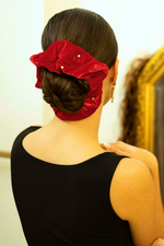 Load image into Gallery viewer, Bejeweled Velvet Scrunchie