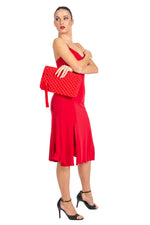 Load image into Gallery viewer, Red Handmade Bobble Crochet Clutch With Fringe Detail (Copy)

