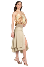 Load image into Gallery viewer, Abstract Animal Print Satin Loose Crop Top