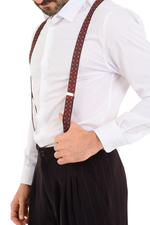 Load image into Gallery viewer, Oriental Print Men's Adjustable Suspenders