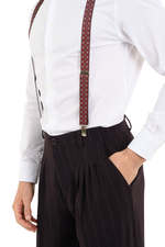 Load image into Gallery viewer, Oriental Print Men's Adjustable Suspenders