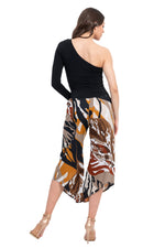 Load image into Gallery viewer, Abstract Print Asymmetric Cropped Pants

