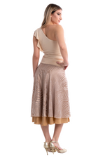 Load image into Gallery viewer, Abstract Striped Two-layer Georgette Skirt