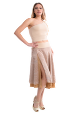 Load image into Gallery viewer, Abstract Striped Two-layer Georgette Skirt