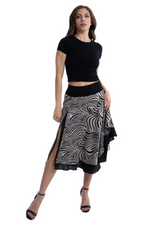 Load image into Gallery viewer, Abstract Zebra Two-layer Georgette Skirt