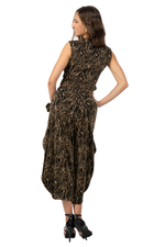 Load image into Gallery viewer, Abstract Vines Print Cropped Gathered Pants