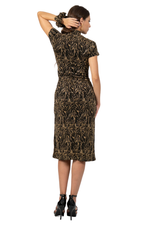 Load image into Gallery viewer, Abstract Vines Print Oriental Tango Dress