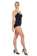 Load image into Gallery viewer, Adjustable Spaghetti Strap Bodysuit With Tie Back