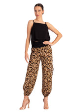 Load image into Gallery viewer, Animal Print Gathered Tango Pants With Slits
