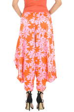 Load image into Gallery viewer, Pink & Coral Satin Floral Harem Style Tango Pants