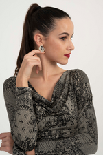 Load image into Gallery viewer, Ophelia Graphite Teardrop Tango Earrings