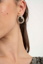 Load image into Gallery viewer, Ophelia Graphite Teardrop Tango Earrings