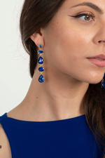 Load image into Gallery viewer, Calliope Navy Blue Tango Earrings
