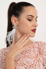 Load image into Gallery viewer, Seraphine White Tango Earrings