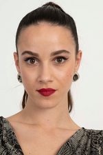 Load image into Gallery viewer, Ophelia Graphite Teardrop Tango Earrings