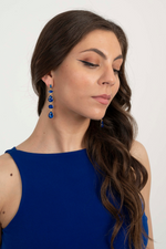 Load image into Gallery viewer, Calliope Navy Blue Tango Earrings