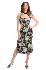 Load image into Gallery viewer, Asian Floral Print Tango Dress