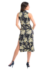 Load image into Gallery viewer, Asian Floral Print Tango Dress