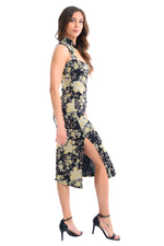 Load image into Gallery viewer, Asian Floral Print Tango Dress
