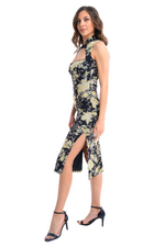 Load image into Gallery viewer, Asian Floral Print Tango Dress