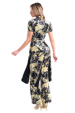 Load image into Gallery viewer, Asian Floral Print Long Top With Slits