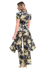 Load image into Gallery viewer, Asian Floral Print Long Top With Slits