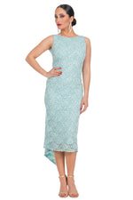 Load image into Gallery viewer, Mint Lace Dress With Keyhole Tie Back