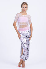 Load image into Gallery viewer, Floral Gathered Satin Pants
