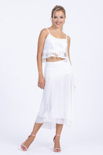 Load image into Gallery viewer, White Lace Loose Crop top

