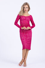 Load image into Gallery viewer, Fuchsia Guipure Lace Blouse With Lining
