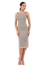 Load image into Gallery viewer, Beige Lace Fishtail Tango Dress