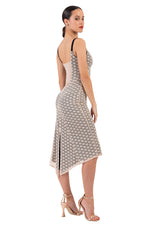 Load image into Gallery viewer, Beige Lace Fishtail Tango Dress