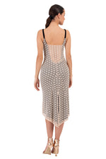 Load image into Gallery viewer, Beige Lace Fishtail Tango Dress