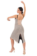 Load image into Gallery viewer, Beige Lace Fishtail Tango Dress