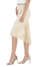 Load image into Gallery viewer, Beige Lace Fishtail Tango Skirt