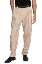 Load image into Gallery viewer, Beige Tango Pants With Four Pleats